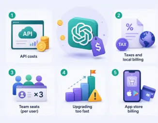 Hidden ChatGPT costs, including API, taxes and app billing