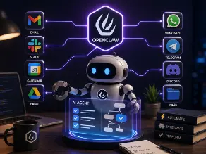 OpenClaw AI tool interface showing AI agent automation workflow