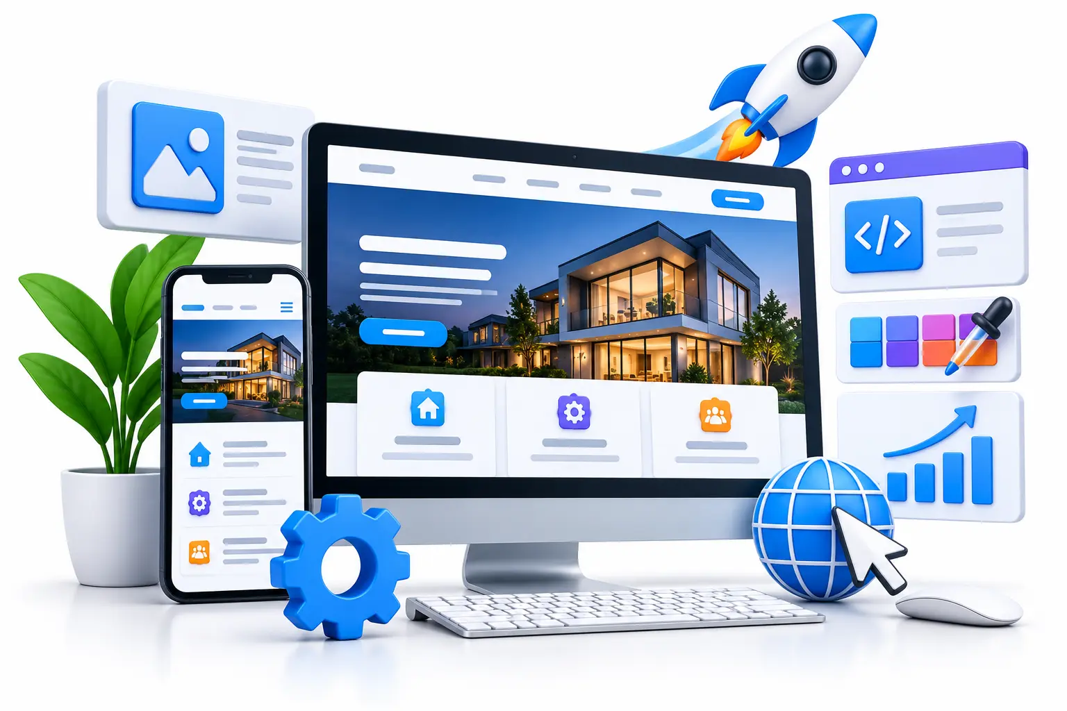 Modern Website Launch Illustration